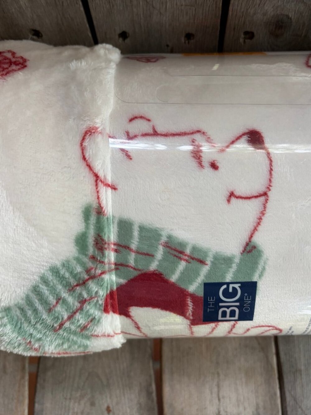 NEW Disney Winnie The Pooh Christmas Holiday Comfy Plush Throw Blanket 5’ X 6’